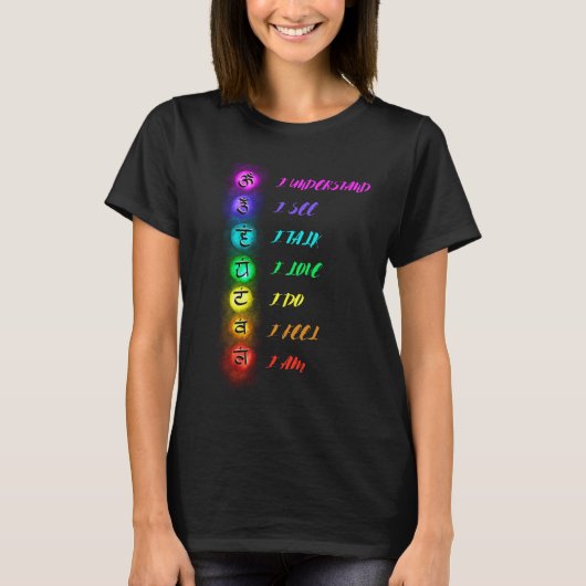 7 Chakra's Yoga T-shirt (Voorkant)
