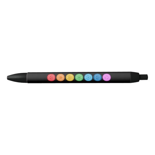7 Chakras zwarte pen (Voorkant)