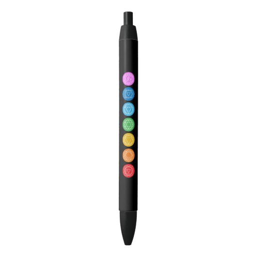 7 Chakras zwarte pen (Voorkant Verticaal)
