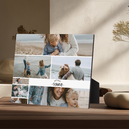 7 Custom Photo Collage Best Mom Ever Fotoplaat