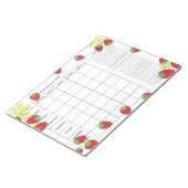 7-daagse wekelijkse maaltijdplanner – Verse aardbe Notitieblok (Schuin)