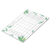 7-daagse wekelijkse maaltijdplanner – Verse groene Notitieblok (Schuin)