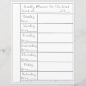 7-Daagse Zilveren Stof Font Wekelijkse Planner Sta (Voorkant)