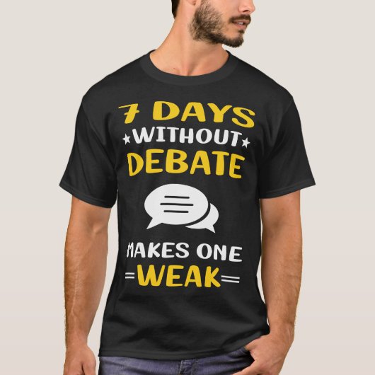 7 dagen zonder debat t-shirt (Voorkant)