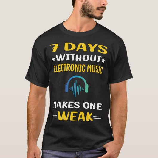 7 dagen zonder elektronische muziek t-shirt (Voorkant)