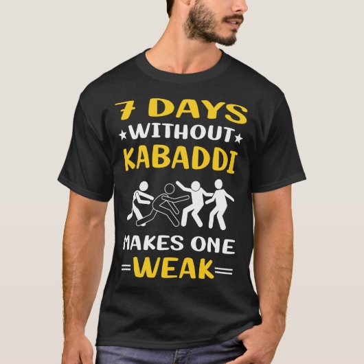 7 dagen zonder Kabaddi T-shirt (Voorkant)