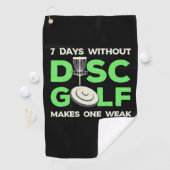 7 dagen zonder schijfgolf golfhanddoek (Insitu)