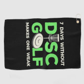 7 dagen zonder schijfgolf golfhanddoek (Horizontaal)