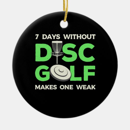 7 dagen zonder schijfgolf keramisch ornament (Voorkant)