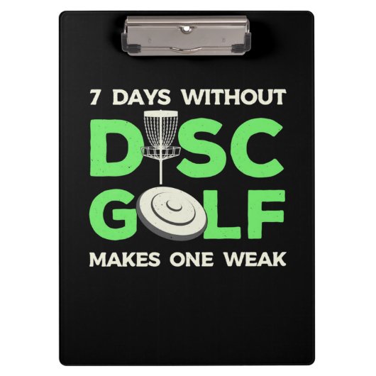 7 dagen zonder schijfgolf klembord (Voorkant)