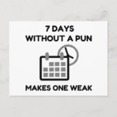 7 dagen zonder woordspeling briefkaart (Voorkant)