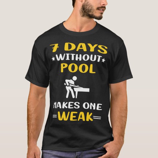 7 dagen zonder zwembad t-shirt (Voorkant)