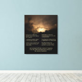 7 Daily Affirmations - Donkere Universe Background Canvas Afdruk (Insitu (Houten vloer))