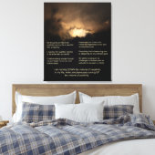 7 Daily Affirmations - Donkere Universe Background Canvas Afdruk (Insitu (Slaapkamer))