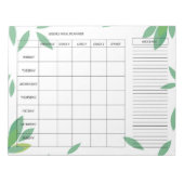 7-Day Weekly Meal Planner – Fresh Green Design Notitieblok (Voorkant)