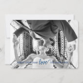 7 de Kerstkaart van de" x 5" Liefde in Blauw (Voorkant)