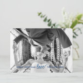 7 de Kerstkaart van de" x 5" Liefde in Blauw (Staand voorkant)