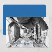 7 de Kerstkaart van de" x 5" Liefde in Blauw (Voorkant / Achterkant)