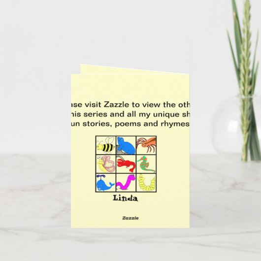 7 De Spider -Sample notitiekaart grootte (Achterkant)