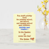 7 De Spider -Sample notitiekaart grootte (Gele Bloem)