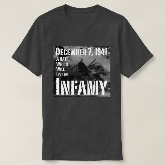 7 december 1941 Pearl Harbour T-shirt (Design voorkant)