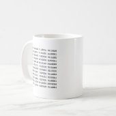 7 Dirty Binary Words Koffiemok (Voorkant links)