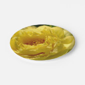 7"document borden, Dubbele Gele Pioen Papieren Bordje (Gekanteld)