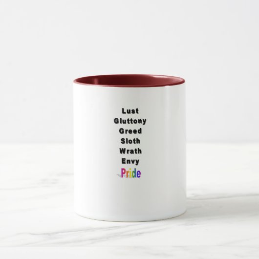 7 Dodelijke Zins koffie-mok Mok (Midden)