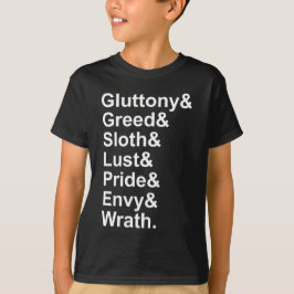 7 doodzonnen - Pride Gluttony Lust Wrath Envy T-shirt
