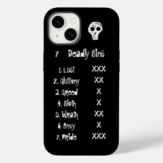 7 doodzonnen T-shirt Case-Mate iPhone Case (Achterkant)
