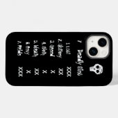 7 doodzonnen T-shirt Case-Mate iPhone Case (Achterkant (horizontaal))