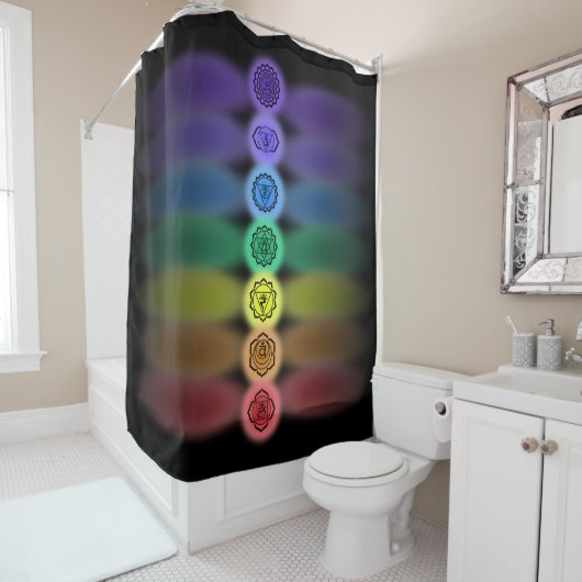 7 douchegordijn in chakras (In situ)