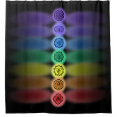 7 douchegordijn in chakras (Voorkant)