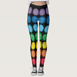 7 Dragonfly Chakras Infinity Symbol design Leggings