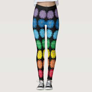 7 Dragonfly Chakras Infinity Symbol design Leggings