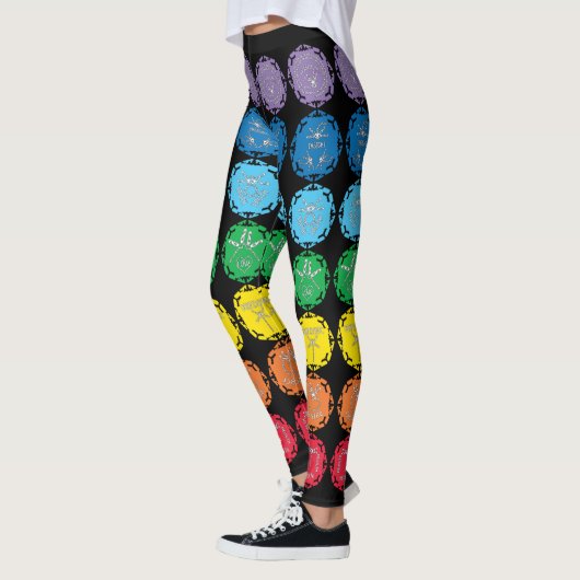 7 Dragonfly Chakras Infinity Symbol design Leggings (Links)