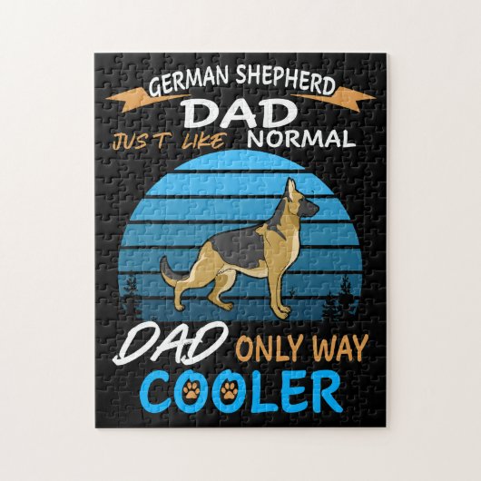 7 Duitse herder vader net als normale vader alleen Legpuzzel (Verticaal)