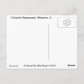 7 Dwarfs Restaurant in Wheaton Il. Retro Neon-teke Briefkaart (Achterkant)