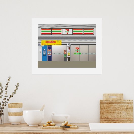 7-Eleven Storefront Bangkok Thailand Reizen Poster (Keuken)