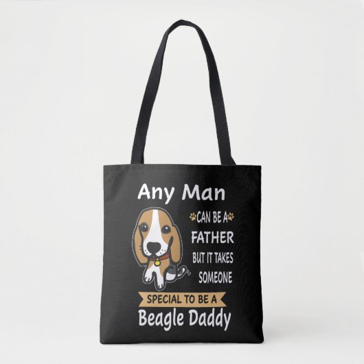 7 Elke Man Beagle Papa Tote Bag (Voorkant)