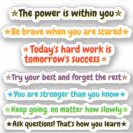 7 Encouraging Quotes for Kids | Inspirational Sticker