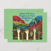 7 feb - zwaai al je vingers / buurman briefkaart (Voorkant / Achterkant)