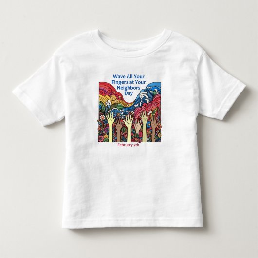 7 feb - zwaai al je vingers / buurman kinder shirts (Voorkant)