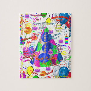 7 februari, Birthday Jigzaag Puzzle Legpuzzel