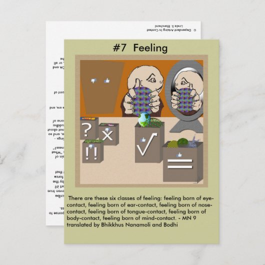 #7 Feelings - van afhankelijke opkomst Uitnodiging Briefkaart (Voorkant / Achterkant)