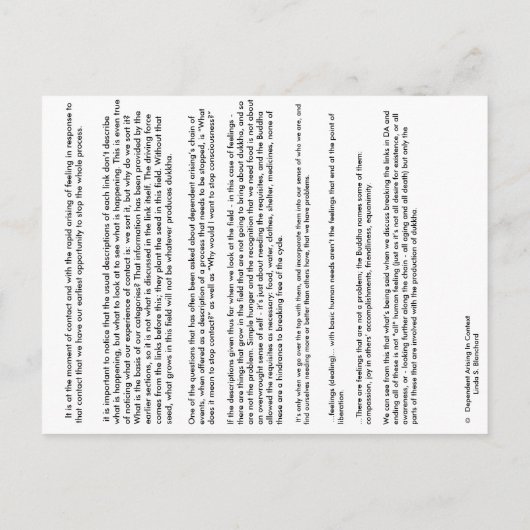 #7 Feelings - van afhankelijke opkomst Uitnodiging Briefkaart (Achterkant)