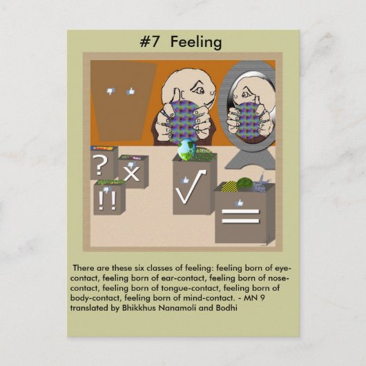 #7 Feelings - van afhankelijke opkomst Uitnodiging Briefkaart (Voorkant)