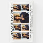 7 Foto Collage Afstuderen Congrats Afstudeerder 20 Spandoek (Verticaal)