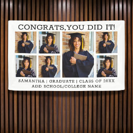 7 Foto Collage Afstuderen Congrats Afstudeerder 20 Spandoek