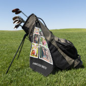 7 Foto Collage Black Golfhanddoek (Groen)